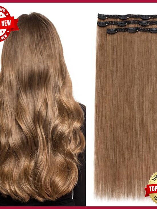 18 Inch Real Human Hair Clip-In Extensions 3 Piece Set main image 5